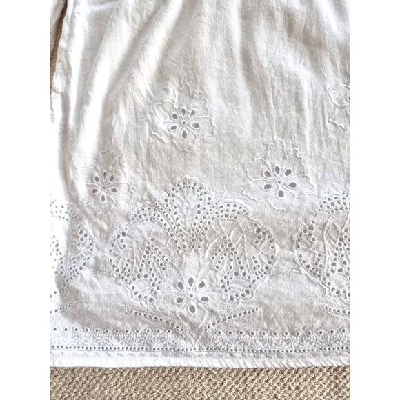 Tommy Bahama St Lucia Dress Size XS White Linen Cotton Eyelet Summer Vacation - Picture 9 of 9